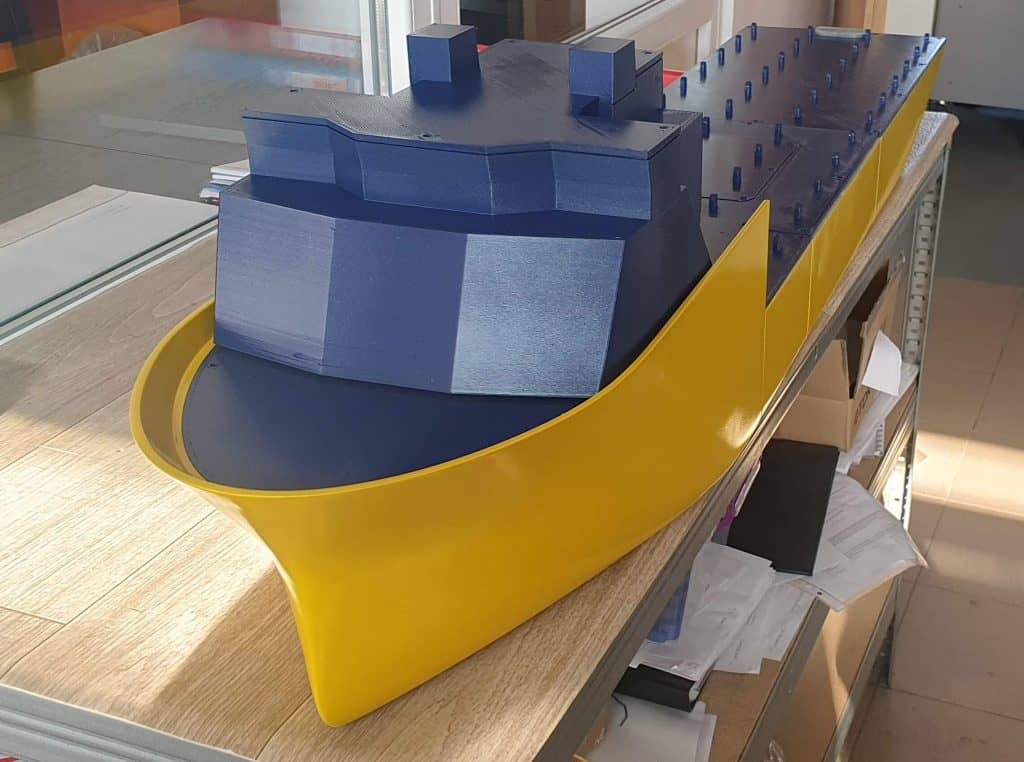 Brod 3d printed model of a tanker ship