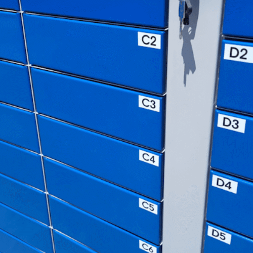 Parcel locker detail