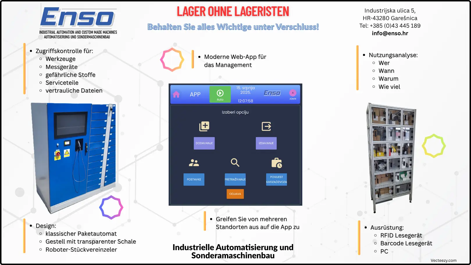 Werbeflyer für Lagersystem