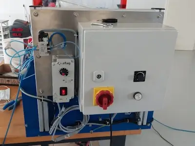 Electrical control cabinet with Siemens PLC and Harting connection: ENSO automation and control system.